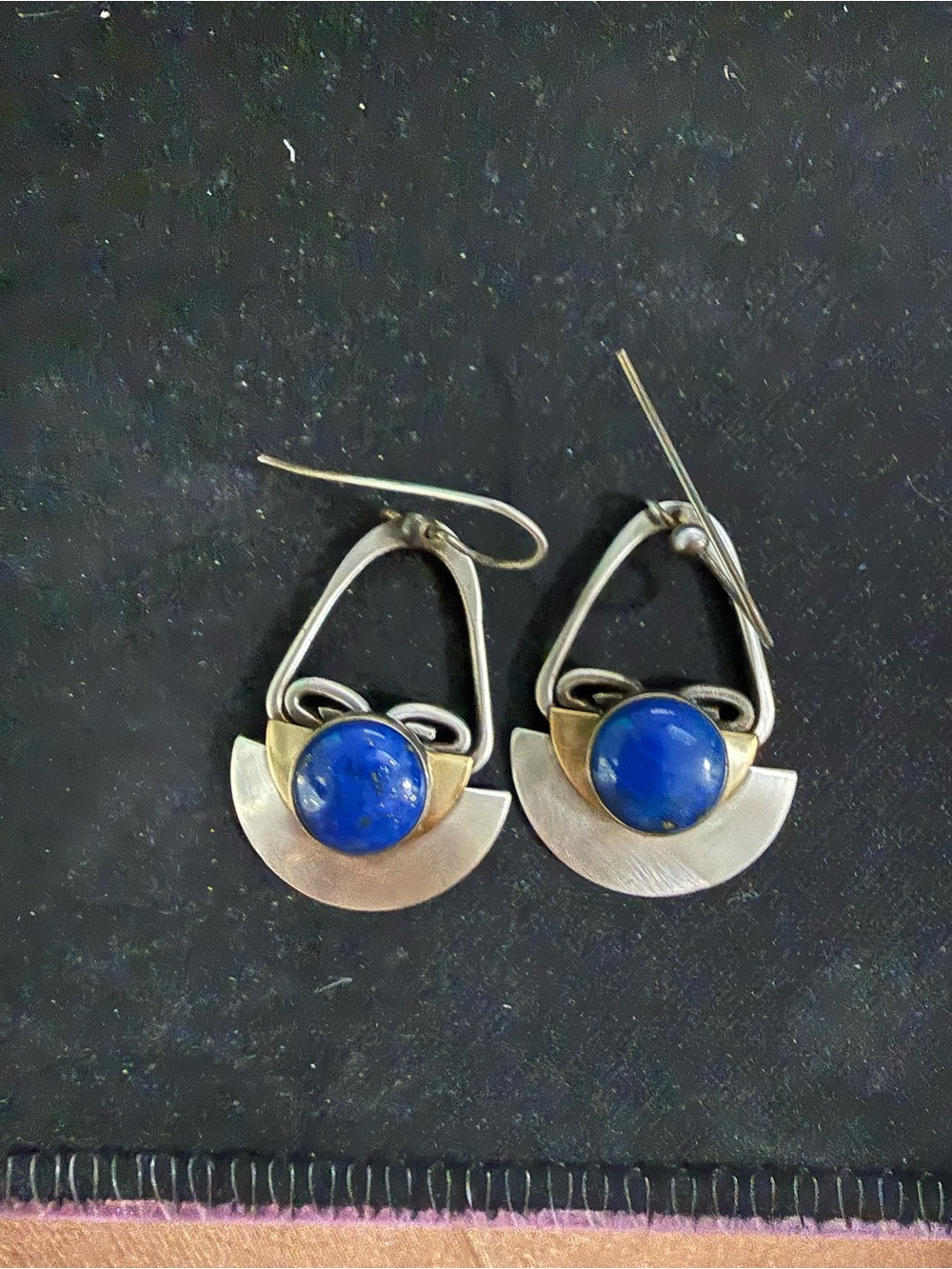 Artisan sterling jewelry featuring lapis lazuli and gold accents